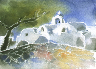 Amorgos. Three chapels in Hora 5.5 x 7.5 ''